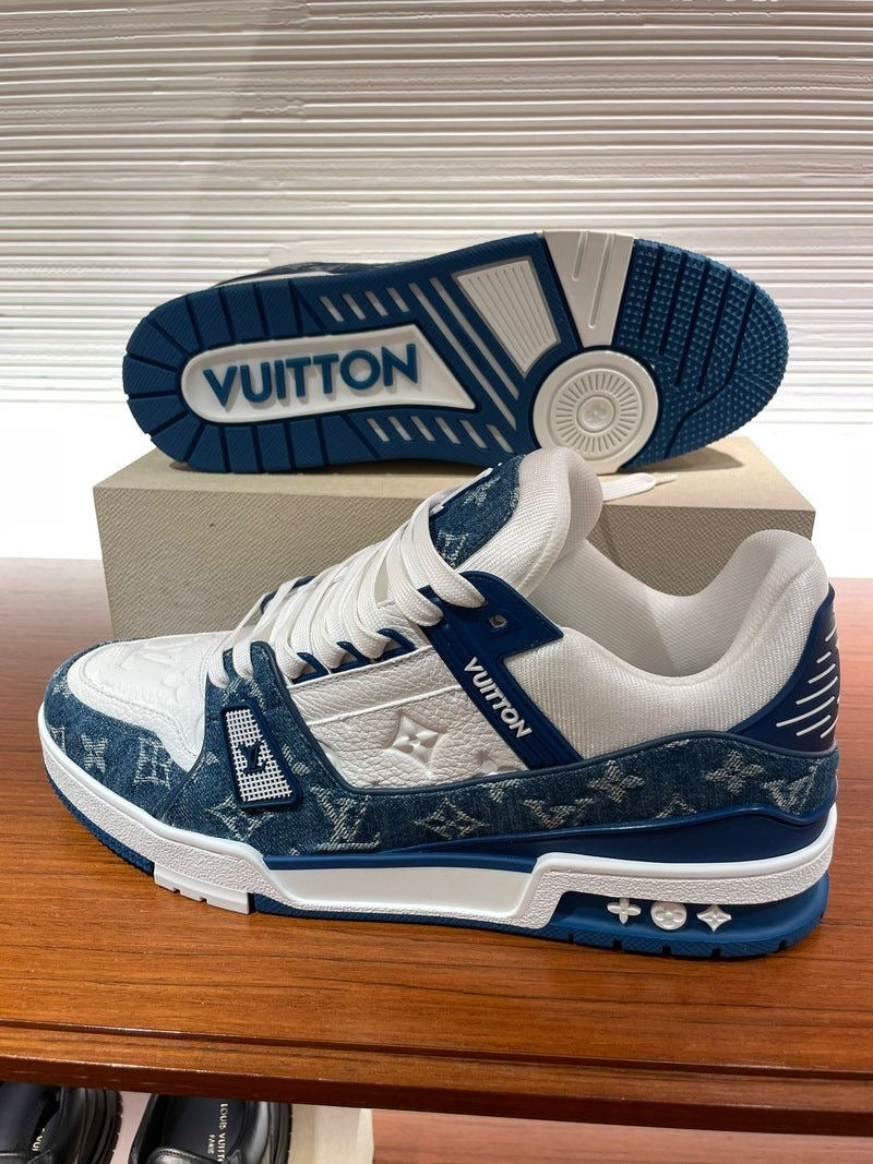Lv monogram denim sneakers
