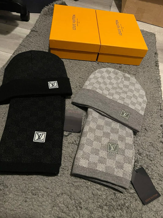 Lv scarf and beanie sets